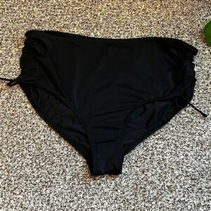 Women's Bal Harbour Ruched Tummy Control Swim Briefs Black Size XXL / 20 🏊‍♀️